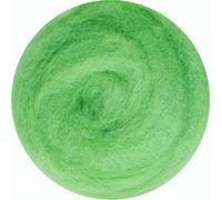 100 % lana para fieltro o hilado, cardada, para fieltro seco y húmedo, color verde primavera, 75 g