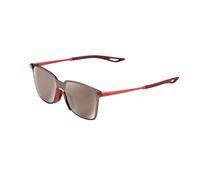 100% Legere Square Glasses - Soft Tact Crimson / HiPER Silver Mirror Lens