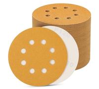100 Lijas 125 mm,Profesional 8 Agujeros Para Lijadoras ExcéNtricas,Discos Lija 125mm velcro(Paquete mixto de 100 piezas (10 piezas de grano 60/80/100/120/150/180/220/320/400/600))
