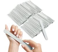 100 limas de uñas de grano 100180, tablero de esmeril de doble cara, herramienta de pedicura, limas de uñas envueltas individualmente para mujeres y hombres, uñas naturales, suministros para el