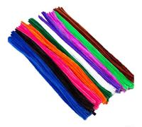 100 limpiadores de tuberías coloridos de 30 cm para manualidades infantiles