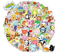 100 lindas pegatinas de animales para niños, pegatinas de animales de dibujos animados, lindas pegatinas, pegatinas de graffiti, adecuadas para patinetas, refrigeradores, mesas, libros