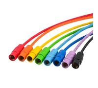100 llaveros de alambre de acero inoxidable coloridos llaveros de alambre de alambre de bucle de cable de bloqueo de tornillo de cuerda llavero llavero anillos de cadena herramientas al aire libre