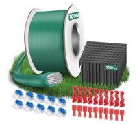 100 m cable de limitación para robot cortacésped - 100 clavos de tierra, 10 conectores de cable para robot cortacésped y 10 conectores de derivación - Cable de limitación universal para robot