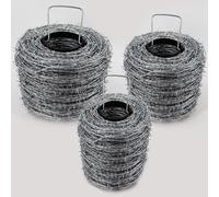 100 m de alambre de púas galvanizado de 1,6/1,7 mm para cercas de caza, cercas f