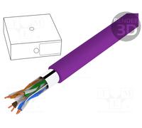 Cable de instalación DIGITUS Cat.6, F/UTP, Dca, AWG 23/1, LSOH, 100 m, morado