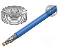 CAT 6A S-FTP installation cable, 500 MHz Eca (LSZH-1), AWG 23/1, 100 m, sx, blue