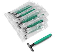 100 maquinillas de afeitar desechables de doble hoja, verde, estilo clásico de plástico, unisex, para viajes, hotel, camping, uso desechable