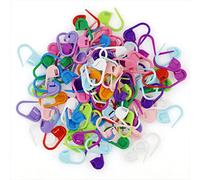 100 Marcadores De Punto De Tejer, Anillos De Punto De Plástico para Tejer En Crochet, Manualidades Hechas A Mano - Colores Aleatorios Punto De Bloqueo Alfileres, Marcadores De Bloqueo De Alfileres