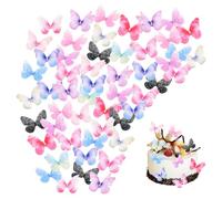 100 Mariposas Tridimensionales De Doble Capa, Decoración De Mariposas, Mariposas Para Manualidades, Decoración De Mariposas Para Colgar, Organza De Mariposa 3D