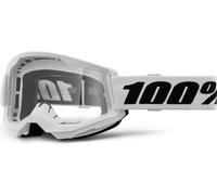 100% Máscara Strata 2 Goggle Clear Lens blanco