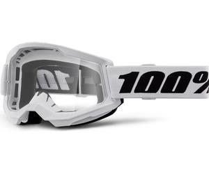 100% Máscara Strata 2 Goggle Clear Lens blanco