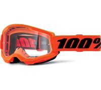 100% Máscara Strata 2 Goggle Clear Lens naranja