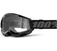 100% Máscara Strata 2 Goggle Clear Lens negro