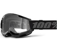 100% Máscara Strata 2 Junior Goggle Clear Lens negro