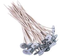 100 mechas ECO14 para velas de soja, mecha de vela pretabulada de 8 pulgadas para hacer velas, mecha de vela gruesa con base