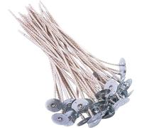 100 mechas ECO4 para velas de soja, mecha de vela preencerada de 8 pulgadas para hacer velas, mecha de vela gruesa con base