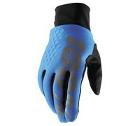 100% Men's Hydromatic Resistente Al Agua Brisker Guante S Cian / Negro/Gris