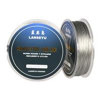 100 meter pesca Stee alambre recubierto de nylon 1 x 7 acero inoxidable líder de alambre Super suave pesca líneas de cable, Plateado