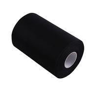 100 metros 15cm bricolaje decoración de boda tul rollo carrete ropa tejido para coser (C40 negro)