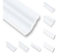 100 metros de molduras de techo de poliestireno XPS, listas para estuco, color blanco, 35 x 35 mm, perfil decorativo, molduras de poliestireno, molduras de techo, molduras decorativas, paquete