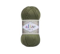 100% microfibra acrílica Alize Diva efecto seda tejer hilo de ganchillo deportivo lote de 4 madejas de bola 400 g 1532 yardas color (273 camuflaje)