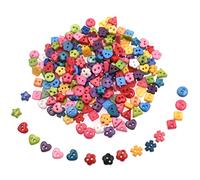 100 mini botones de 6 mm de colores y estilos mezclados para manualidades, manualidades, costura, muñeca, tela, botones