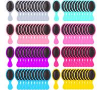 100 mini cepillos de pelo húmedo a granel, cepillo de desenredar de cerdas suaves, cepillo de cabello seco y húmedo, cepillo de pelo pequeño para mujeres, la mayoría de los tipos de cabello se