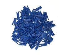100 Mini Pinzas de Madera (Azul Oscuro)