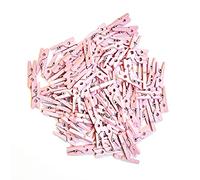 100 mini pinzas de madera (rosa claro)