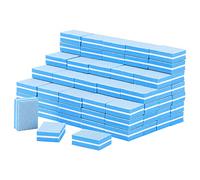100 mini pulidores para uñas de grano 180/100 para uñas acrílicas para cuidado de uñas (azul)