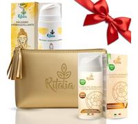 100 ml Crema Baba de Caracol 80% + Bálsamo Desmaquillante Ritalia® Pack Limpieza + Antiedad Mujer - Hidrata, Rejuvenece y Reduce Manchas Neceser Dorado de Regalo Ritual Facial Completo