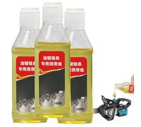 100 ml de aceite sintético para cadenas de motosierra, lubricante antideslizante y antidesgaste, aceite multiuso para barras y cadenas de motosierras de gasolina y eléctricas y cortasetos (3Piezas)