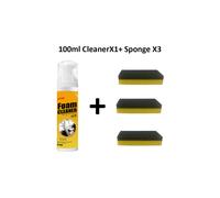 (100 ml e spugna X3) Spray detergente schiumogeno da 100 ml Detergente anti-età multiuso Strumenti