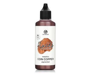 100 ml Fluids Alcohol Ink COIN COPPER, Tinta al alcohol para Fluid Art y Resin Art, cobre metálico