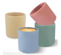 100 ml Set de 4 Tazas de Café Espresso: TOATELU Tazas de Capuchino Juego de Tazas de Cafe Diseño Apilable - Paredes Gruesas - Apto para Lavavajillas