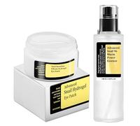 100 ml Snail 96 Mucin Power Essence + Antifaz para ojos Antiarrugas 60 piezas, 92 Crema de Esencia de Caracol, Colágeno Caracol, Advanced Snail All in One Eye Mask