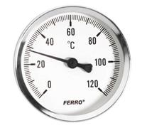 100 mm de calibre 0-120c temperatura termo medio termómetro entrada trasera pulgadas