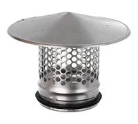Ø 100 mm Tapa de chimenea de metal - Sombrero de protección contra la lluvia y la nieve