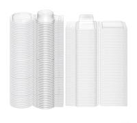 100 Moldes Plásticos Desechables Cuadrados Redondos para cera(100pc rounds)