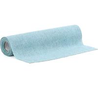 100%Mosel Camino de mesa con aspecto de lino, color azul claro (28 cm x 5 m), camino de mesa decorativo de tela natural, decoración de mesa para cumpleaños y bodas, decoración de ocasiones especiales