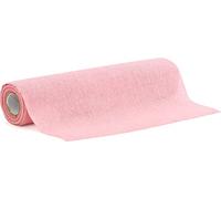100%Mosel Camino de mesa con aspecto de lino, color rosa (28 cm x 5 m), camino de mesa decorativo de tela natural, decoración de mesa para cumpleaños y bodas, decoración de ocasiones especiales