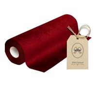 100%Mosel Camino de Mesa de Terciopelo, en Rojo Burdeos (28 cm x 5 m), de poliéster con Aspecto de Terciopelo Mate, Elegante decoración de Mesa