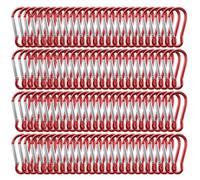 100 mosquetones de aleación de aluminio, llaveros, pequeños mosquetones para viajes, senderismo (46 x 22 mm)