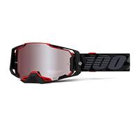 100% Motocross Brille Armega Hiper Anti Fog Verspiegelt, Renen Ltd - Schwarz Grau, HU-GOG-0042