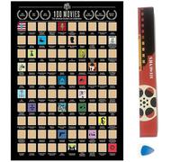 100 Movie Scratch Off Poster Must To See Movies Top Films Of All Time Bucket List Unique Gift for Men And Women Film Lovers
