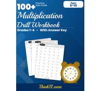 100+ Multiplication Practice Workbook: Timed Math Drills | Facts 0-20 | Grades 1-4 | Answer Key Included