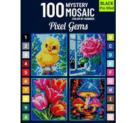100 Mystery Color by Number for Adults: A Large Print Pixel Art Coloring Quest with Hidden Picture Mosaic Puzzles in Squares Circles and Diamonds