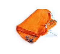 100 naranja Red bolsas 40 cm x 60 cm 15 kg con cordón Raschel bolsas de malla verduras registros leña madera