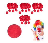 100 Narices de Payaso Rojas, para niños y Adultos, Gomaespuma, Carnaval, Halloween, Roja